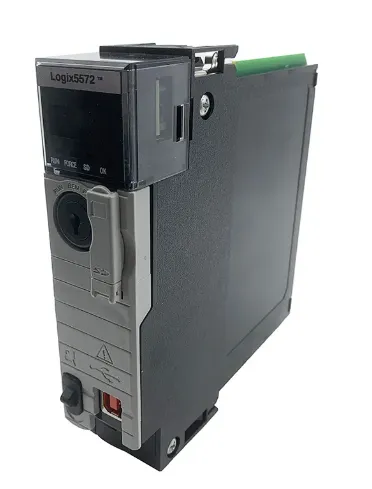Allen Bradley {{0}}L72 ControlLogix Logix5572 örgjörvi með 4MB notendaminni, 0.98MB I/O minni; 128,000 Digital I/O, 4,000 Analog I/O; 1-USB tengi USB 2.0, fullur hraði, 12 Mbps